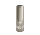 Silver cylindrical container with 'Ourself' branding on a white background