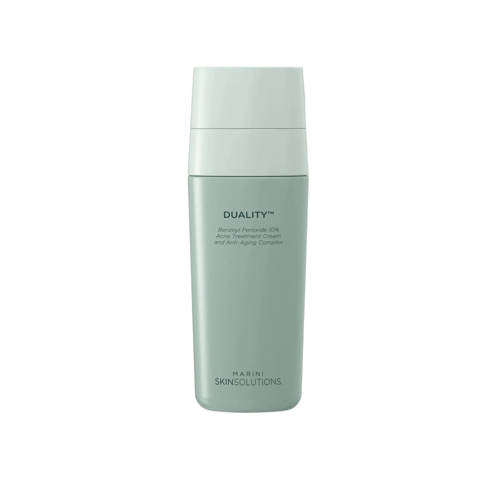 Skincare bottle labeled 'Duality' by Marini Skin Solutions on a white background with a Beauty Awards logo.