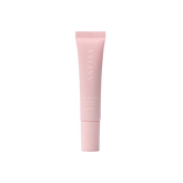 Pink skincare tube on a white background with a pink logo in the corner.