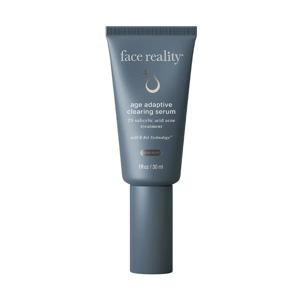 face reality bottle with age adaptive clearing serum title