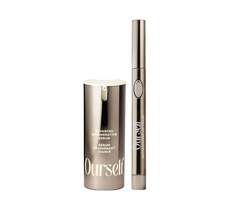 Skincare serum and cream with 'Ourself' branding on a white background