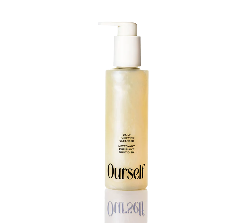 Skincare bottle labeled 'Ourself' on a white background