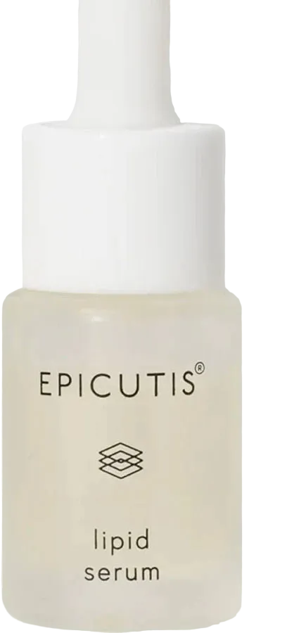 Epicutis lipid serum bottle on a white background